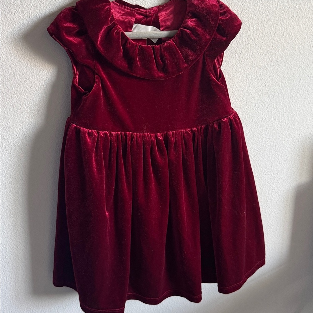 H&M Velvet Kids Dress - Rich Burgundy